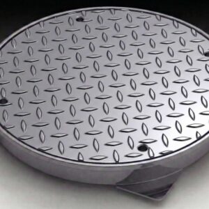 Tapa estanca antideslizante redonda de acero inoxidable